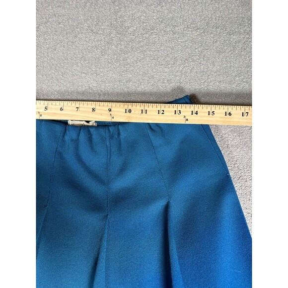 Vintage James Kenrob Dalton Pleated Mini Skirt Dark Waist 28” Blue‎ Preppy - Picture 12 of 12